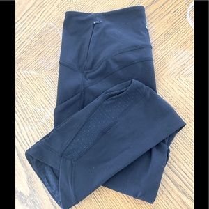 Lululemon Black Sole Training Crops